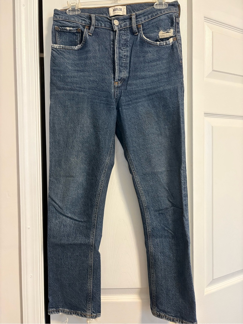 Agolde Women’s Riley High Waist Straight Cropped
